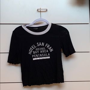 Black hotel San Fran cropped top
